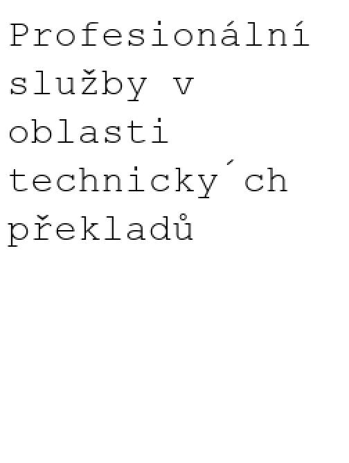 Profesionální služby v oblasti technických překladů